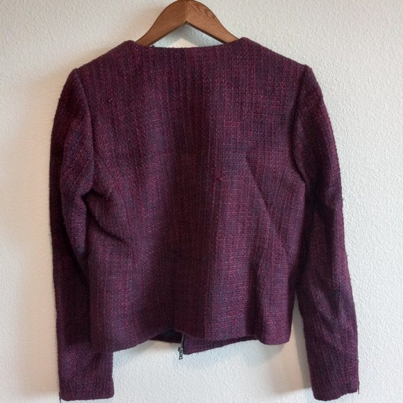 Loft NWOT Tweed Zip Blazer - Picture 2 of 7